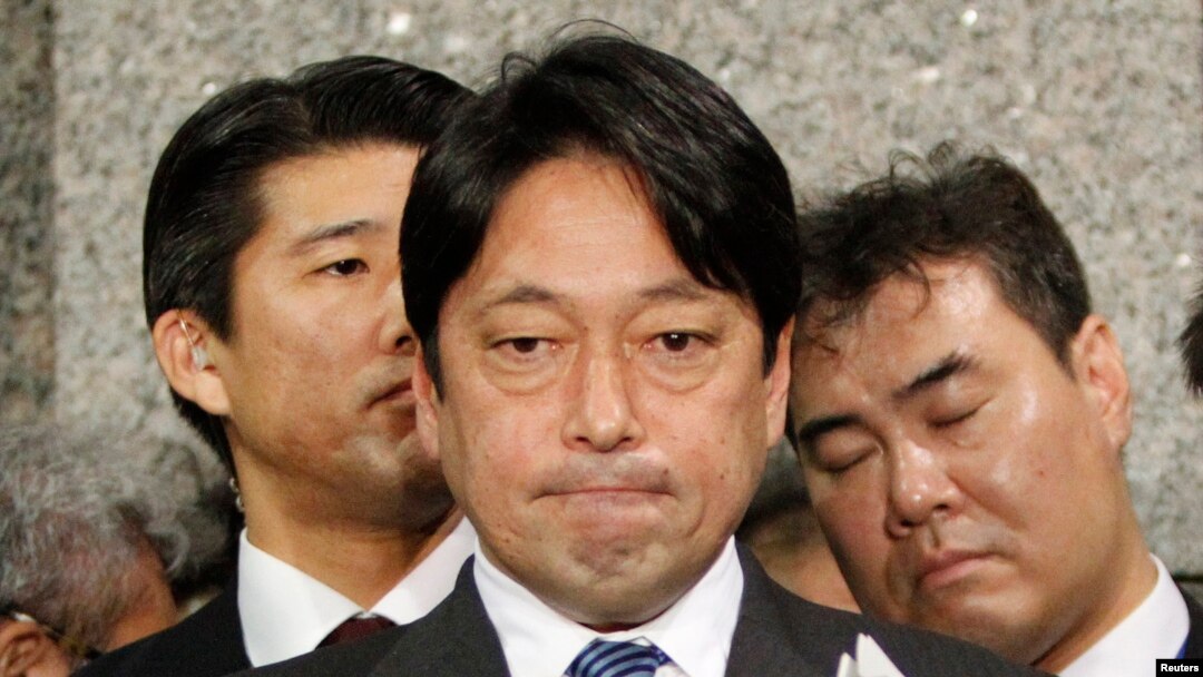 日本防衛相小野寺五典在記者會上