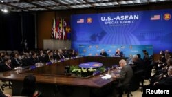 Rais wa Marekani Joe Biden akihutubia viongozi wa mataifa ya ASEAN