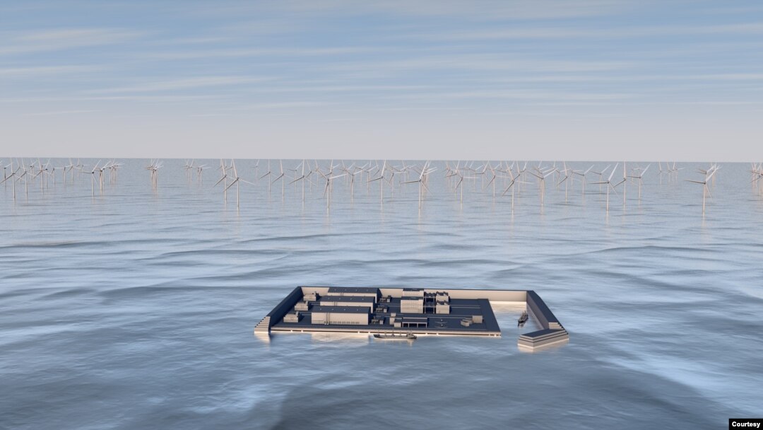 Having built the world's first offshore wind farm in 1991, Denmark now envisions an island in the middle of the North Sea complete with energy converters, storage facilities, a heliport and a research and visitor center. (Credit: Danish Ministry of Climate, Energy and Utilities)