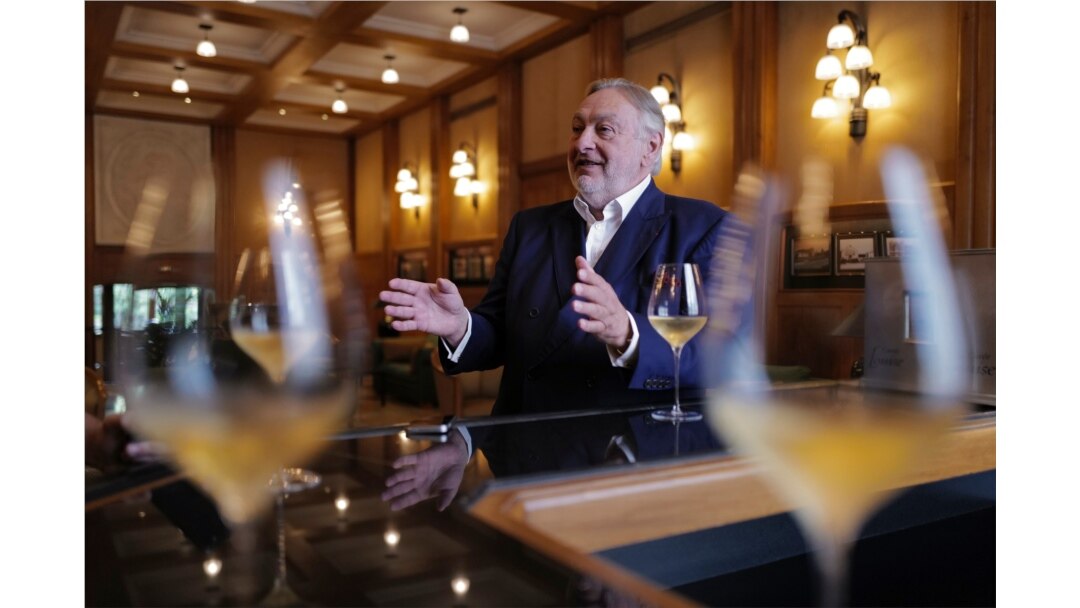 Paul Francois Vranken, Director of Vranken-Pommery Monopole speaks during an interview in the Champagne region, east of Paris, July 28, 2020.