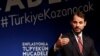 Turkish Finance Minister Berat Albayrak speaks during an event to announce his program to fight inflation, in Istanbul, Oct. 9, 2018. 