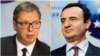 Predsednik Srbije Aleksandar Vučić i premijer Kosova Aljbin Kurti