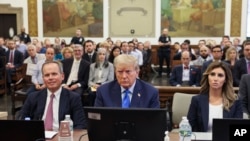 El expresidente de EEUU Donald Trump durante una audiencia en Nueva York por una demanda de fraude el 2 de octubre de 2023.