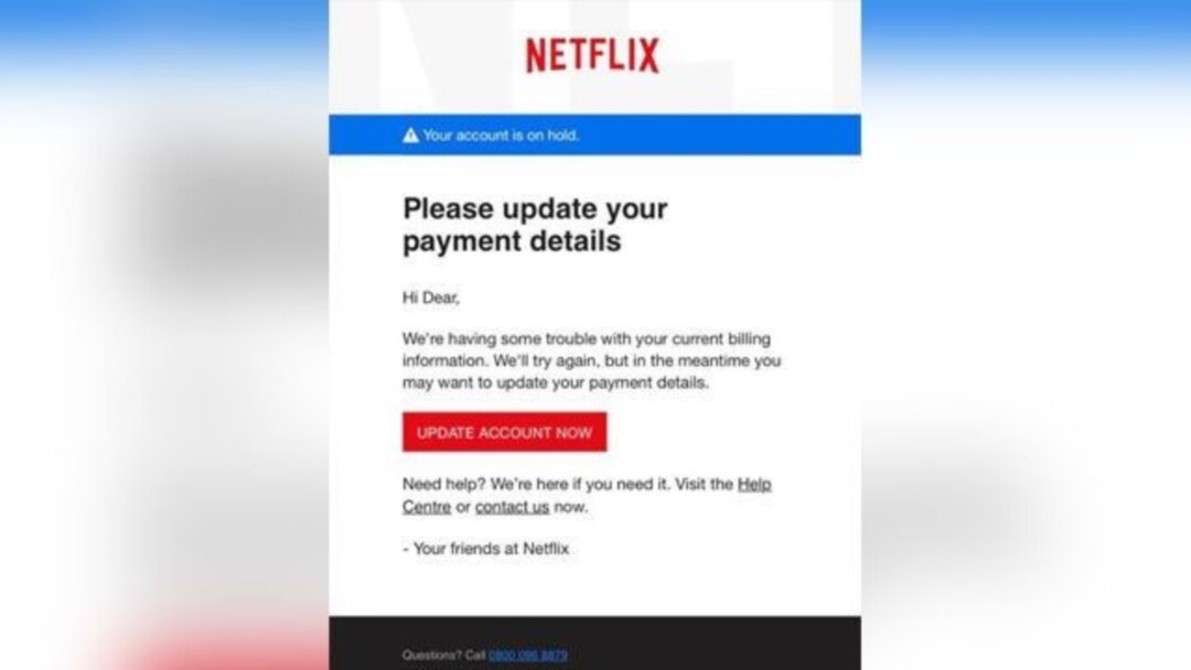 Sample Phishing Email