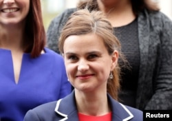 FILE - Batley and Spen MP Jo Cox is seen in Westminster May 12, 2015.