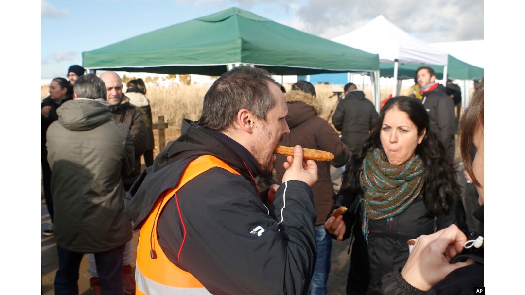 Alrededor del 90% de los trabajadores de un centro logístico próximo a Madrid secundaron el paro el viernes 23 de noviembre de 2018.