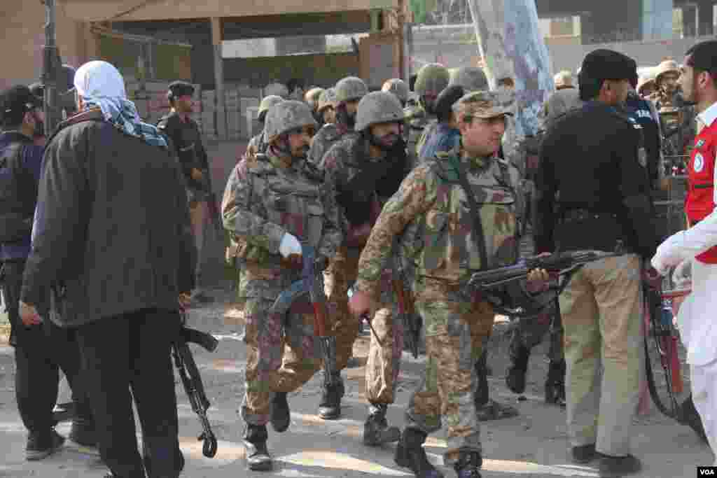 The Associated Press reports that a Taliban spokesman said the attack was retaliation for Pakistan&#39;s execution of one of their members.