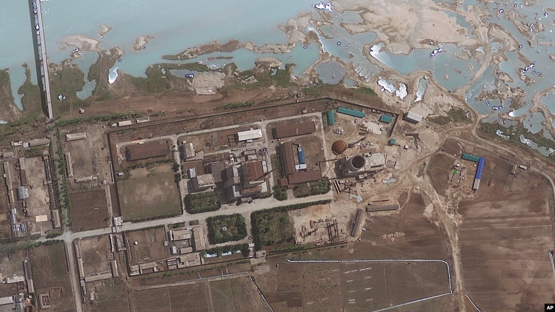 FILE - Satellite image provided by GeoEye shows the area around the Yongbyon nuclear facility in Yongbyon, North Korea. 
