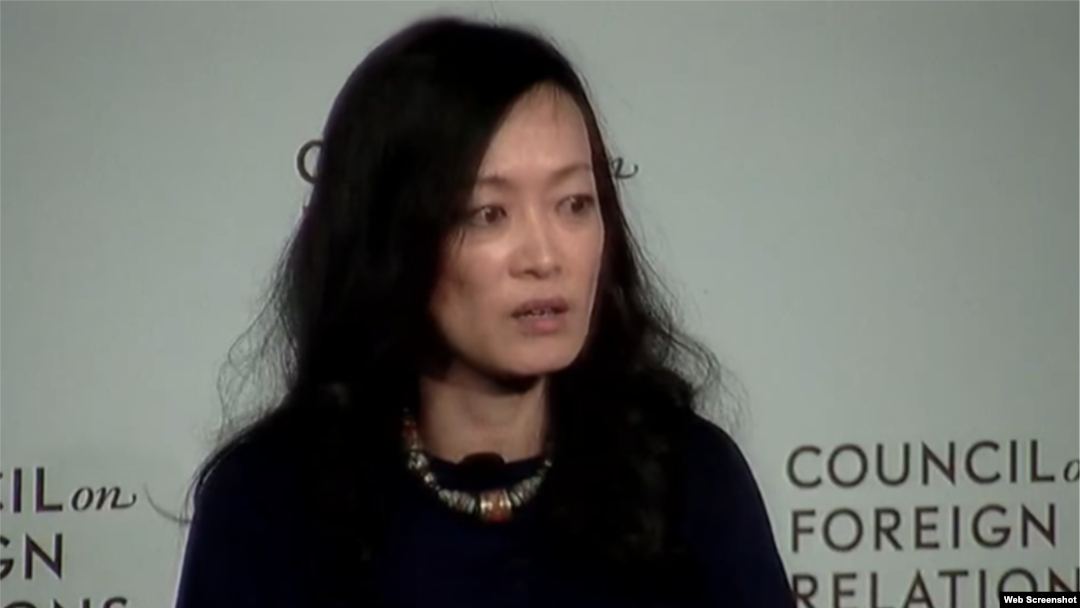 美國前國家情報委員會負責東亞事務的副國家情報官蘇·密·特里在美國外交關係協會召開的北韓核威脅討論會上發言。 (外交關係協會網站截圖)
