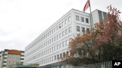 朝鲜驻德国大使馆大院内的柏林城市旅馆。（2008年4月3日）