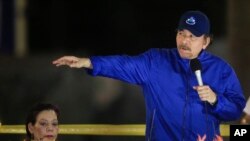 ARCHIVO - Daniel Ortega, presidente de Nicaragua durante una intervención pública en Managua, en marzo de 2019.