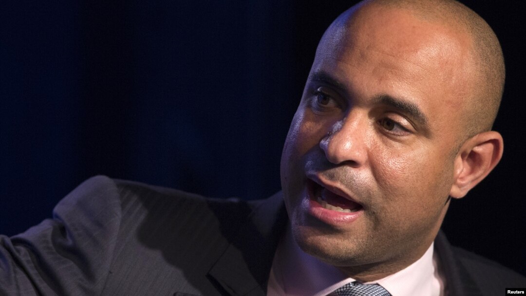 FILE - Haitian Prime Minister Laurent Lamothe, speaks during a session called "Expanding Cross-Sector Coordination in Haiti" at the Clinton Global Initiative 2013 (CGI) in New York, Sept. 25, 2013. 