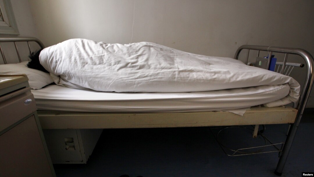 An infected patient's bed at the HIV/AIDS ward of Beijing YouAn Hospital, Dec. 1, 2011. 