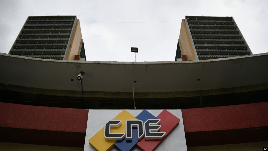 La sede del Consejo Nacional Electoral se encuentra en Caracas, Venezuela. 15 de junio de 2020.