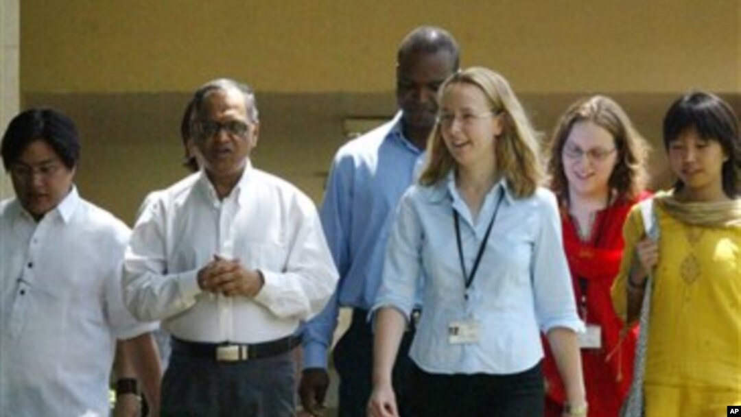 Many foreign students, like these at Infosys Technologies, in Bangalore, India are shopping their skills abroad. 
