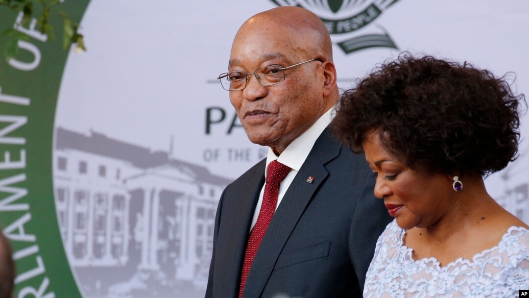 Shugaban Afirka ta kudu Jacob Zuma da kakakin majalisar dokokin kasar.