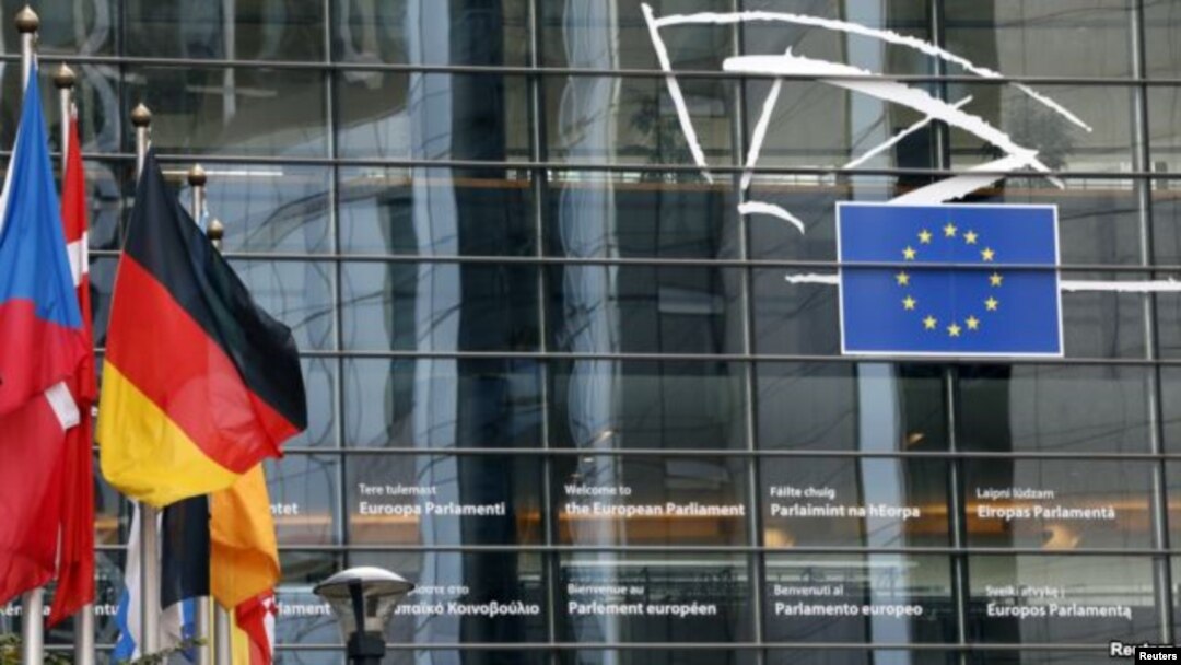 FILE - European Parliament building in Strasbourg.